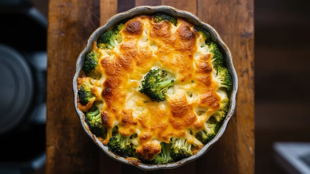 Cheesy Broccoli Casserole Recipe, easy cheesy broccoli casserole, 